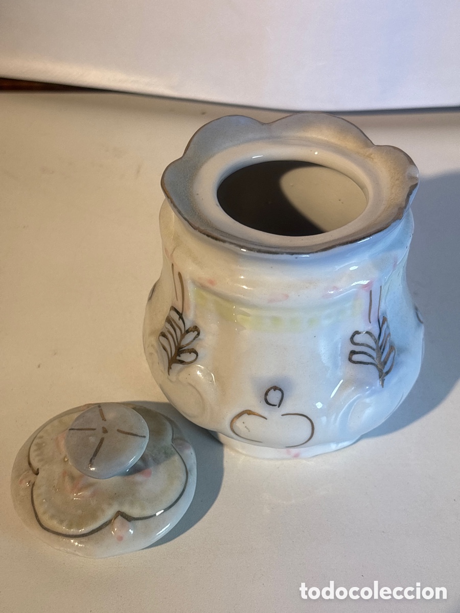 Antig&uuml;edades: Tarro de porcelana con tapa - Foto 3