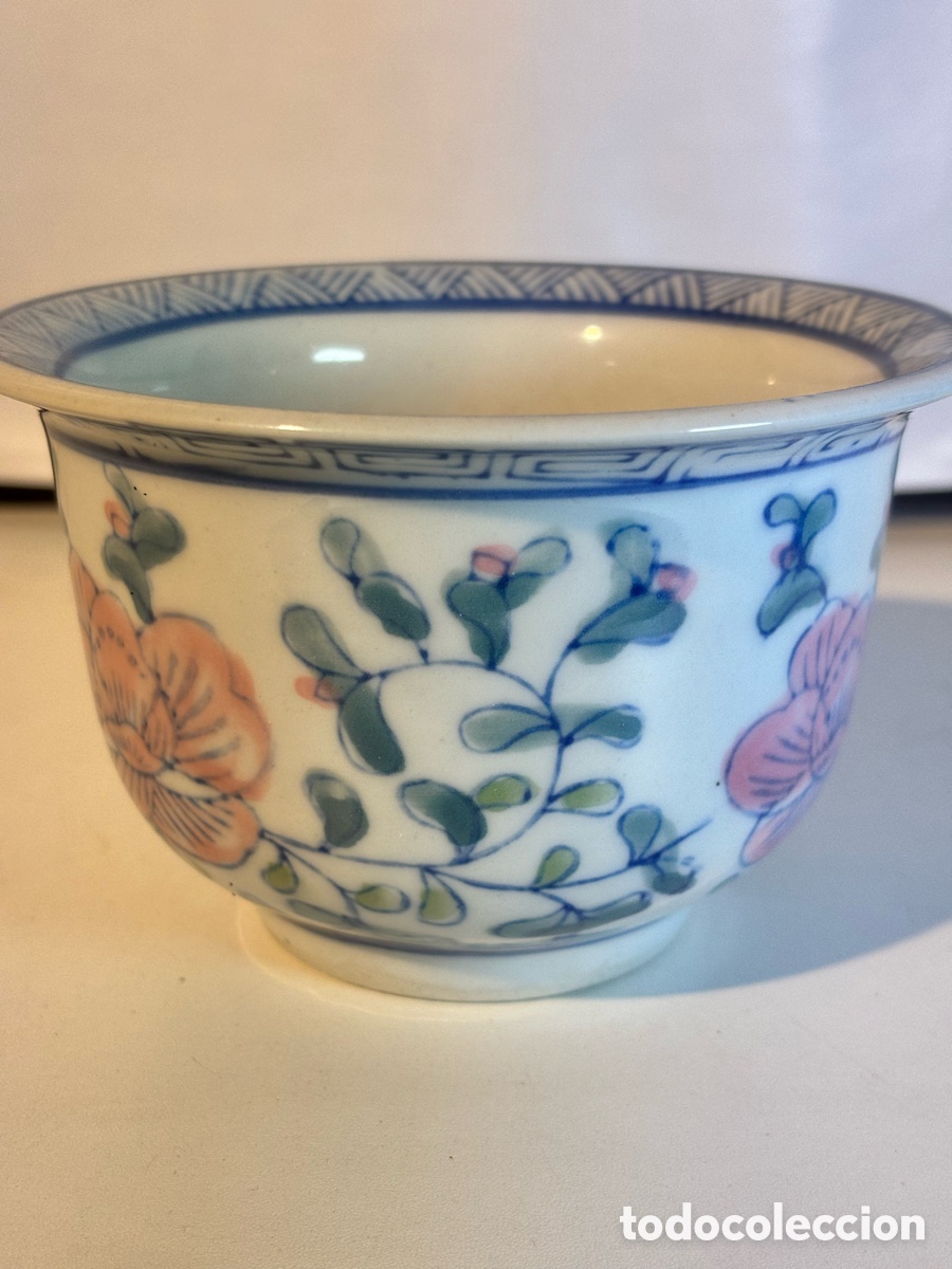 Antig&uuml;edades: Peque&ntilde;o macetero de porcelana - Foto 3