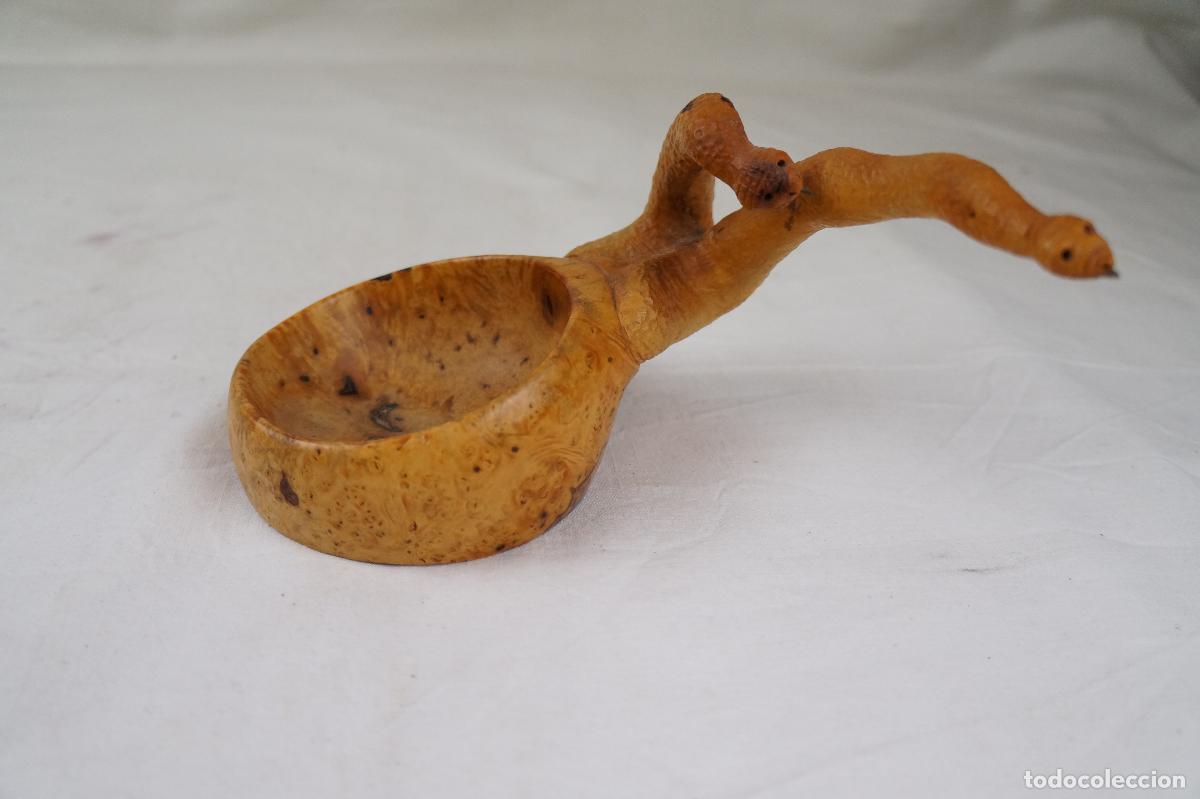 Antig&uuml;edades: Recipiente de madera de boj - siglo XX. - Foto 2