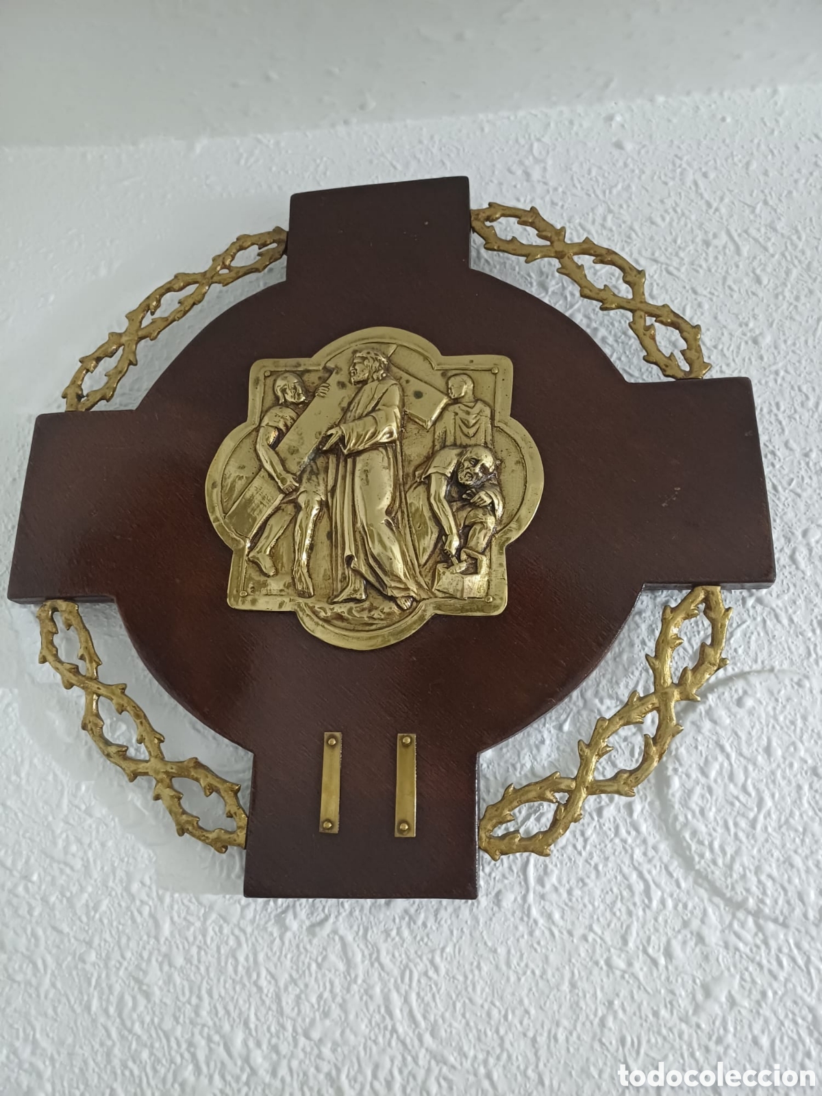 Antig&uuml;edades: Viacrucis de madera y bronce - Foto 2