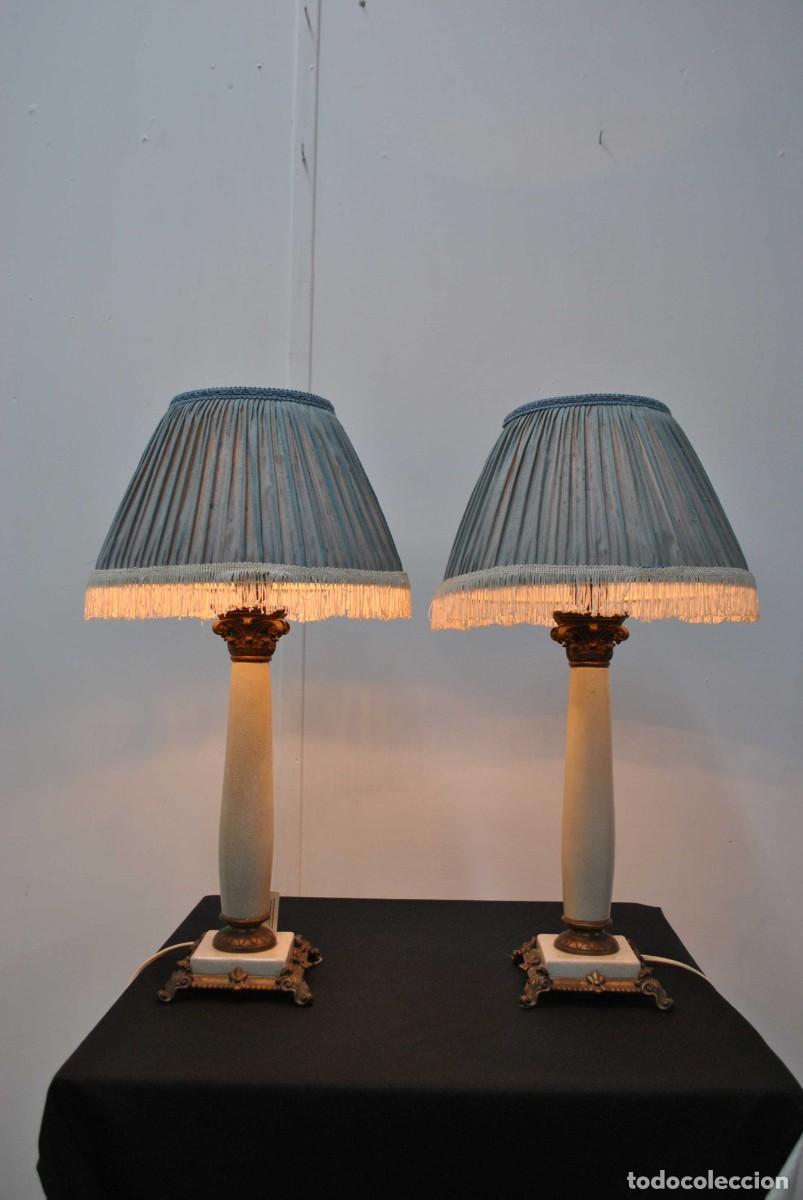 Antig&uuml;edades: PAREJA DE L&Aacute;MPARAS DE MESA - Foto 1