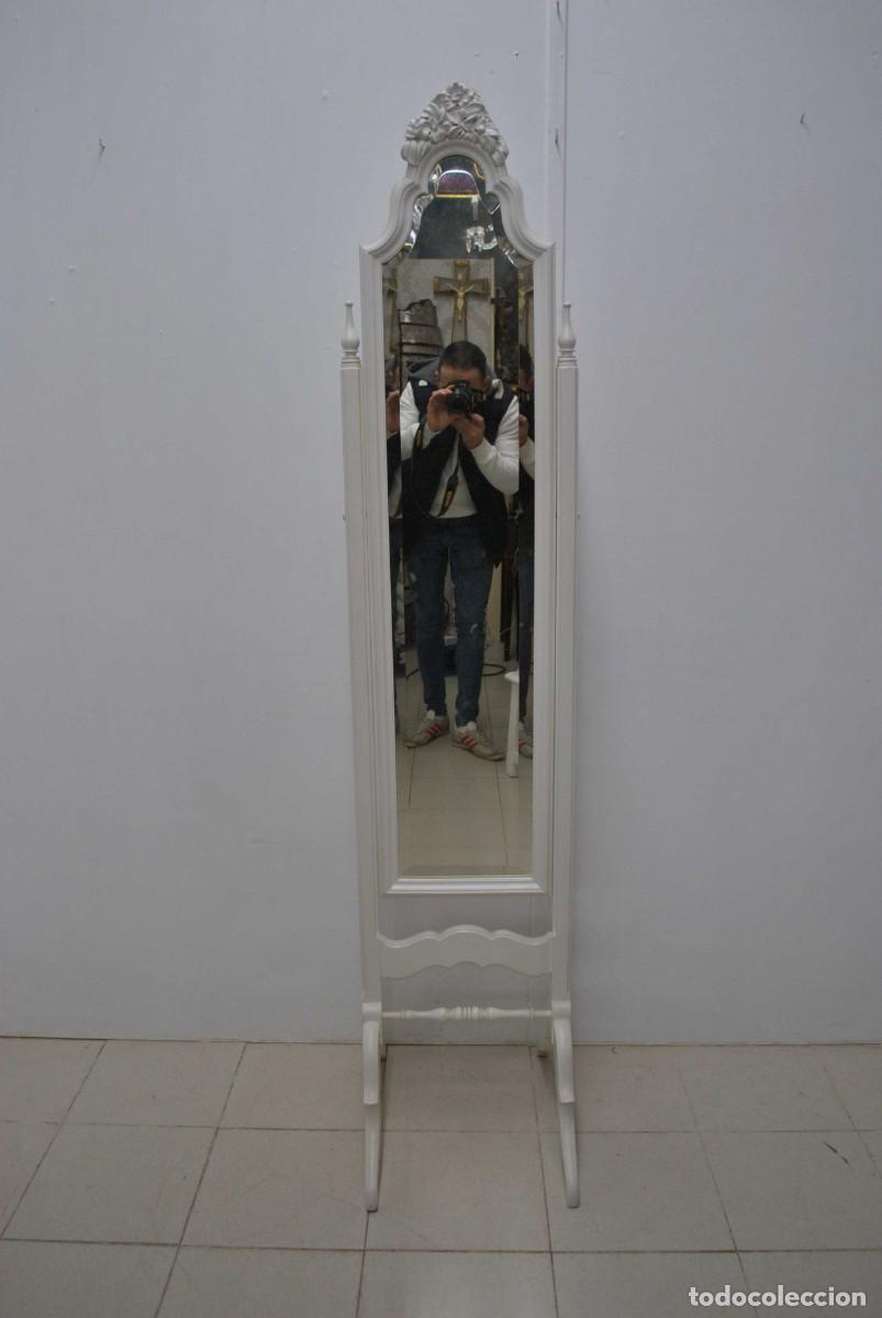 Antig&uuml;edades: ESPEJO VESTIDOR BLANCO - Foto 2