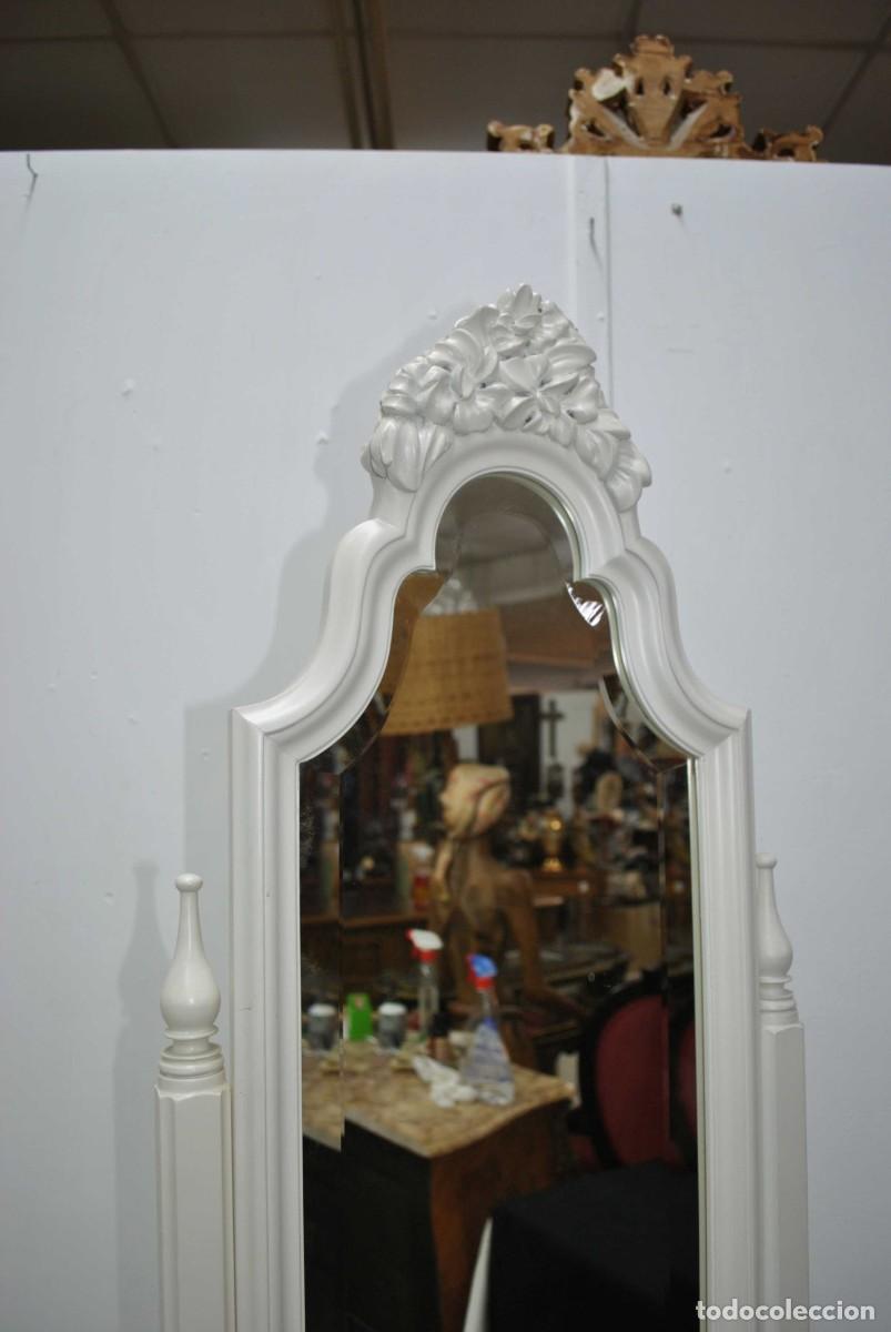 Antig&uuml;edades: ESPEJO VESTIDOR BLANCO - Foto 3
