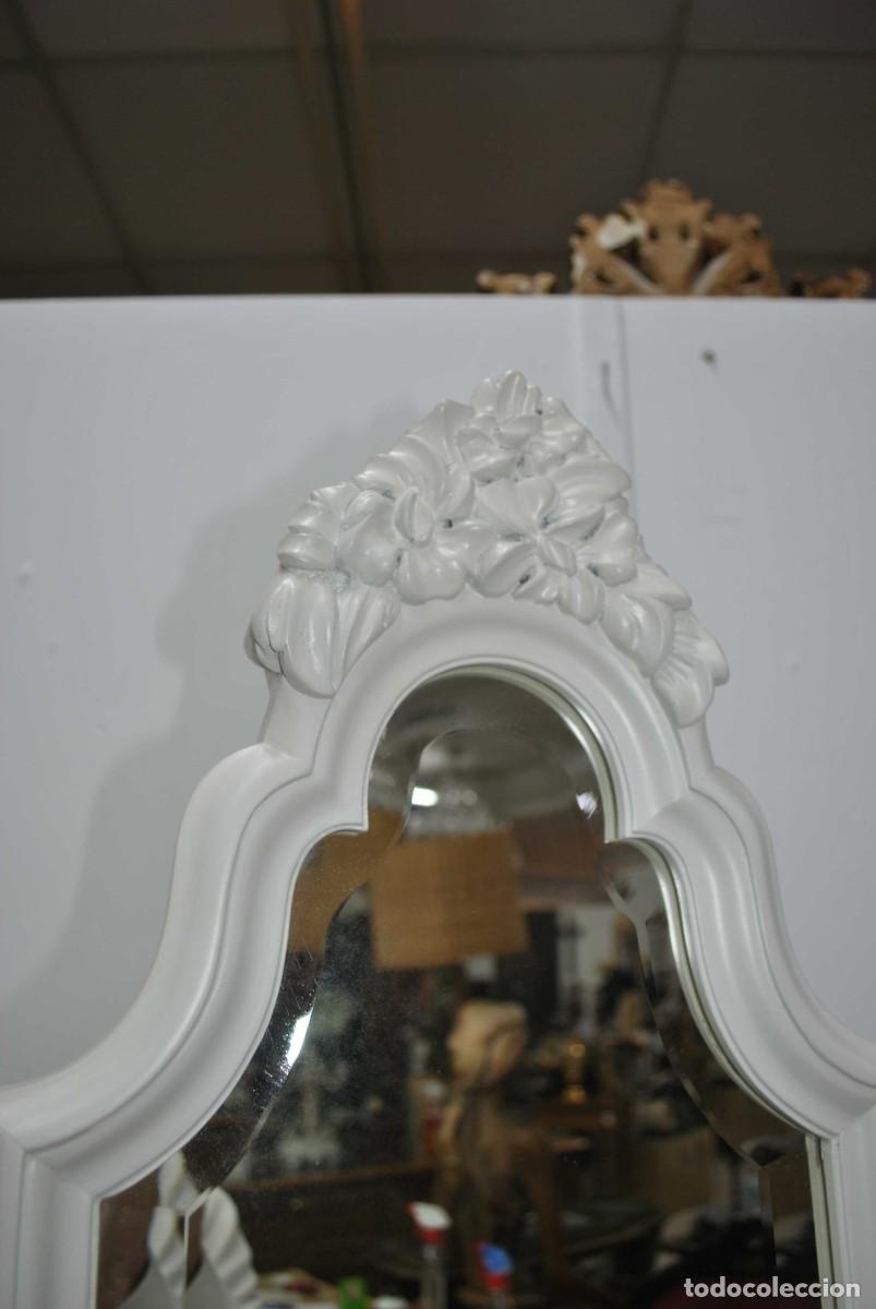 Antig&uuml;edades: ESPEJO VESTIDOR BLANCO - Foto 4