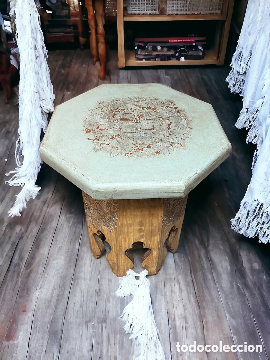 Antig&uuml;edades: Mesa auxiliar moruna restaurada - Foto 2