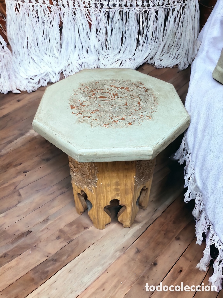 Antig&uuml;edades: Mesa auxiliar moruna restaurada - Foto 3