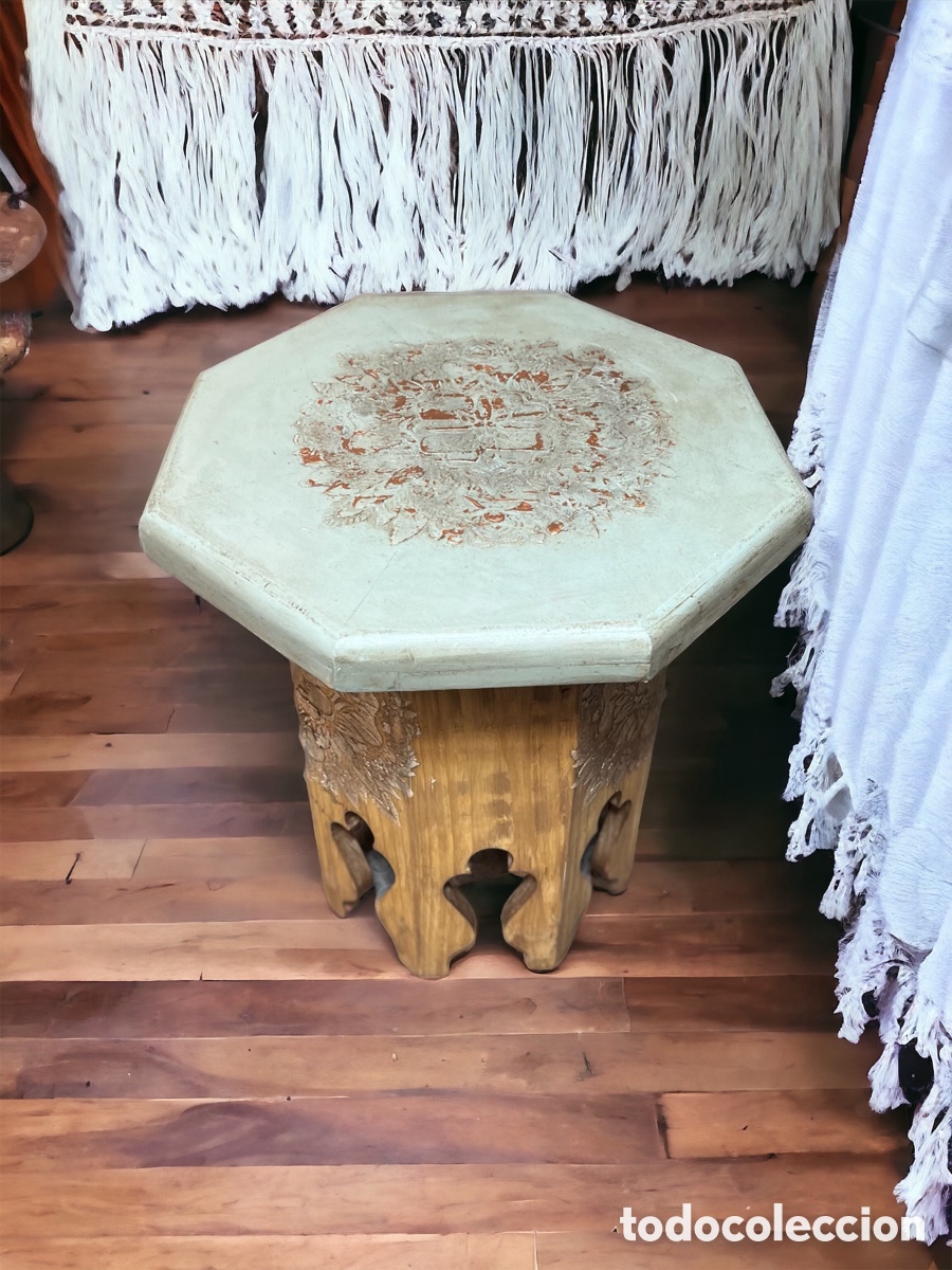 Antig&uuml;edades: Mesa auxiliar moruna restaurada - Foto 5