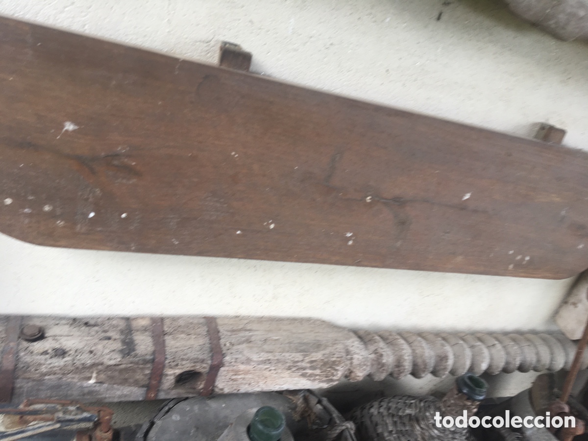 Antig&uuml;edades: Fuso lagar madera sobre dos metros - Foto 1