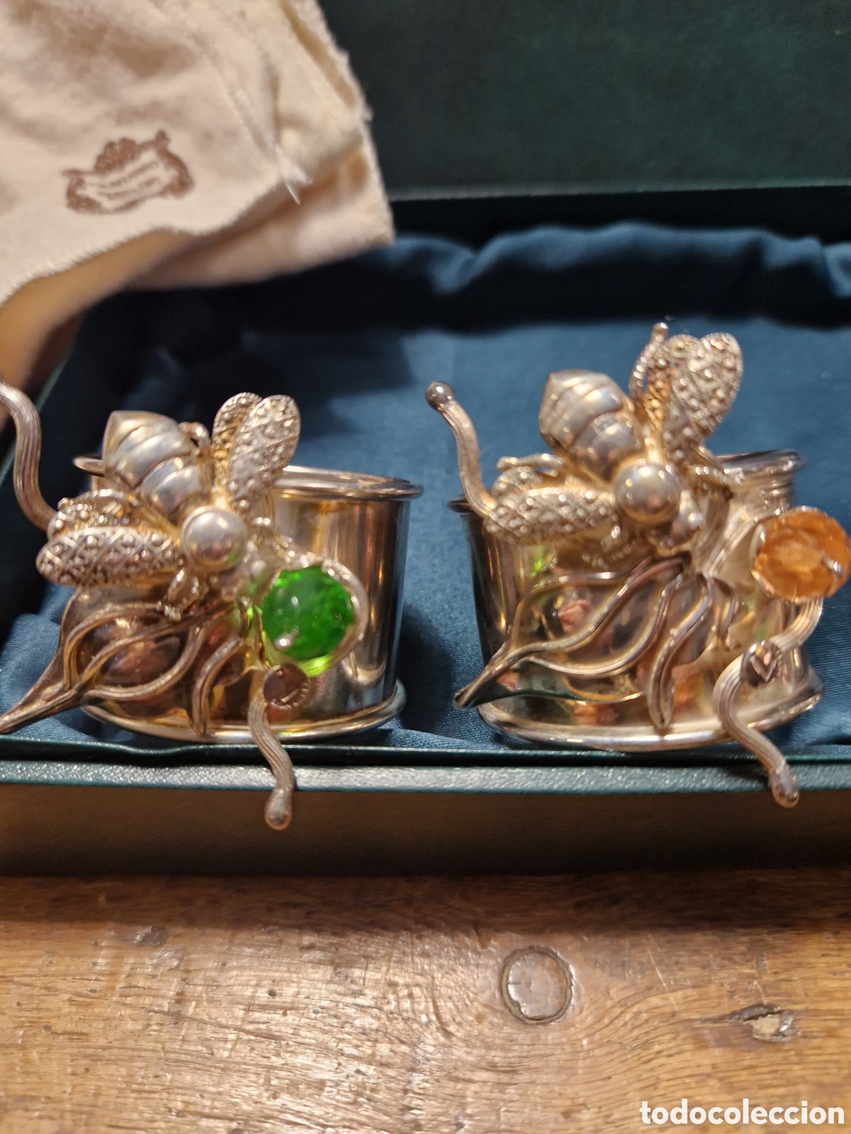 Antig&uuml;edades: Servilleteros en plata 925 de Camusso - Foto 2
