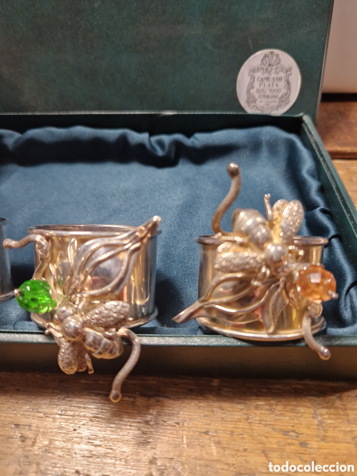Antig&uuml;edades: Servilleteros en plata 925 de Camusso - Foto 3