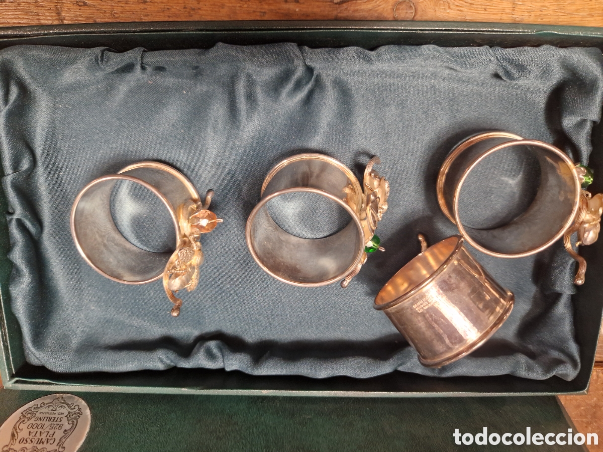 Antig&uuml;edades: Servilleteros en plata 925 de Camusso - Foto 4