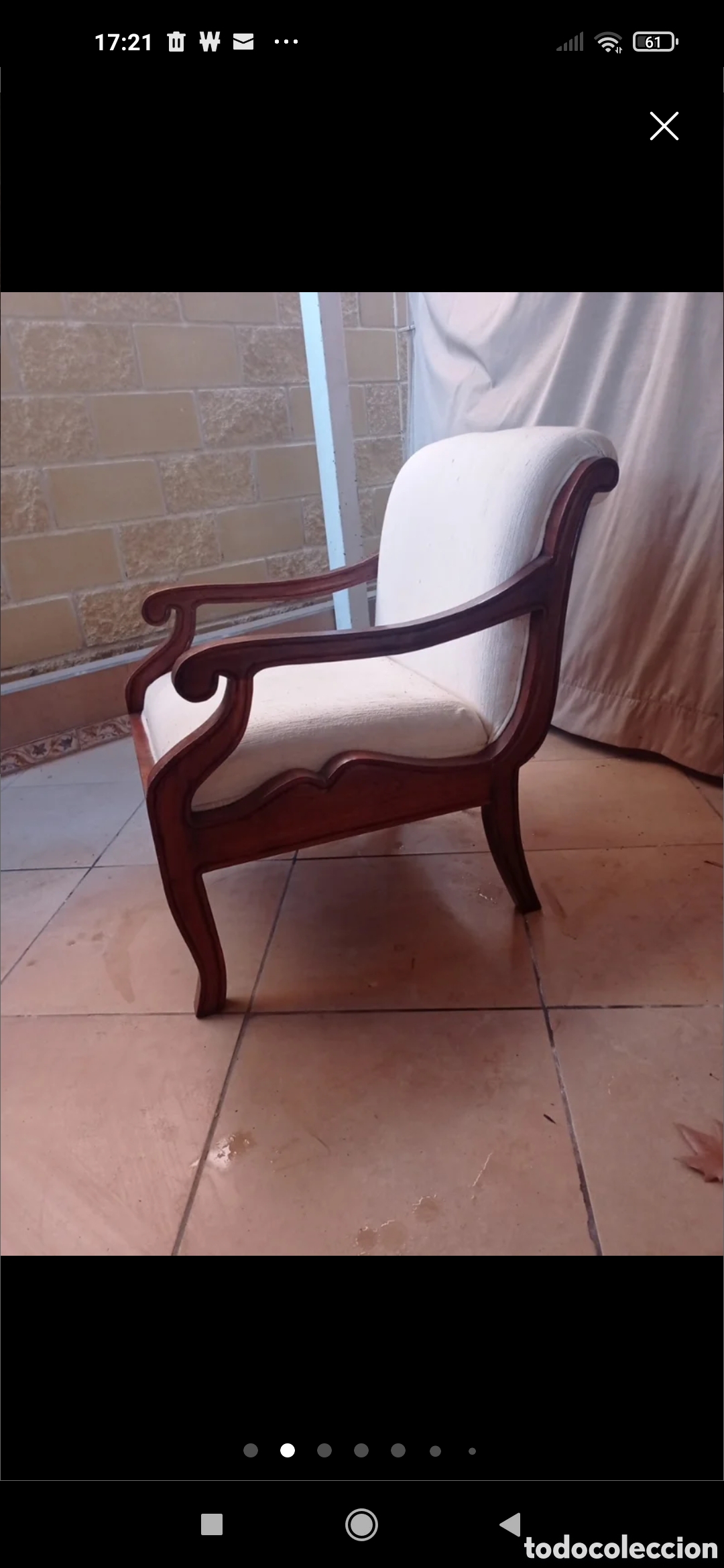 Antig&uuml;edades: Div&aacute;n de madera natural - Foto 2