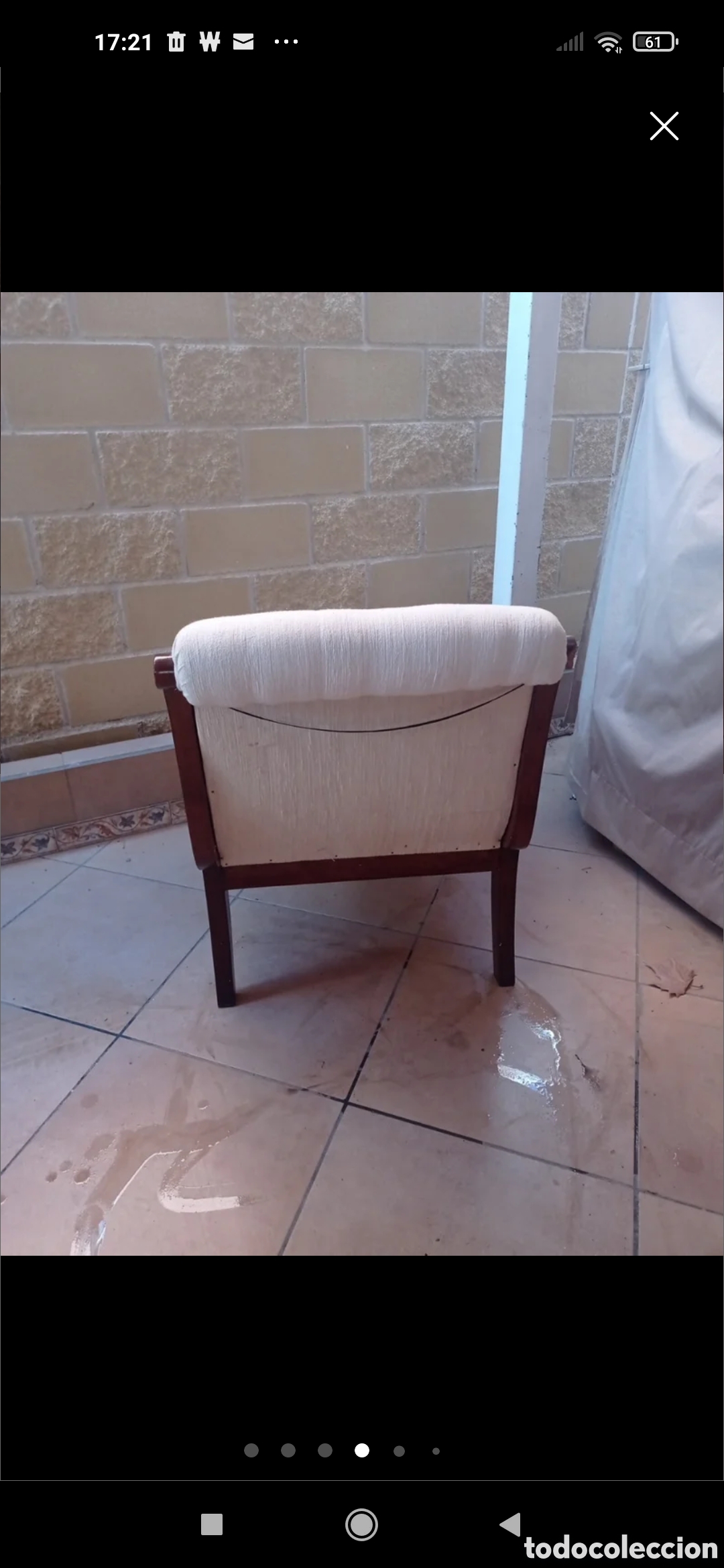 Antig&uuml;edades: Div&aacute;n de madera natural - Foto 5