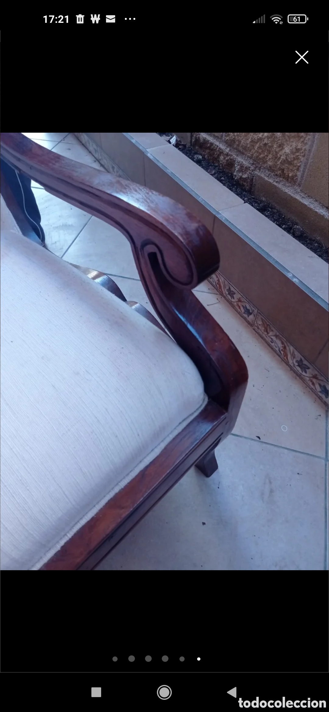 Antig&uuml;edades: Div&aacute;n de madera natural - Foto 9