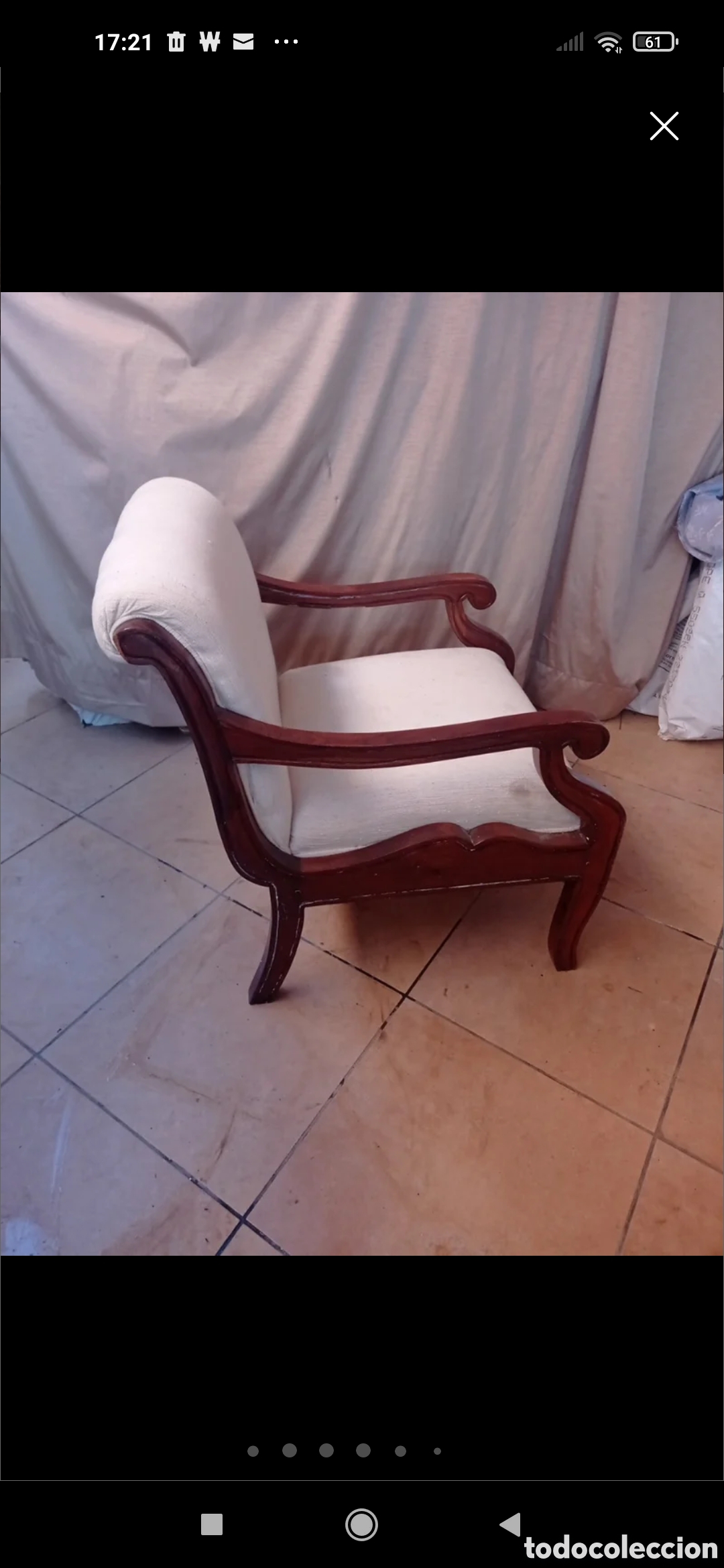 Antig&uuml;edades: Div&aacute;n de madera natural - Foto 10