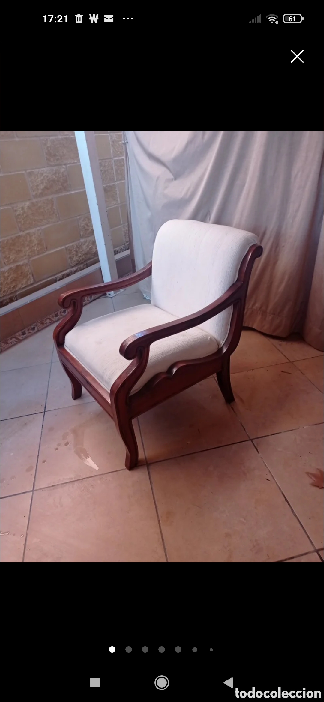 Antig&uuml;edades: Div&aacute;n de madera natural - Foto 1