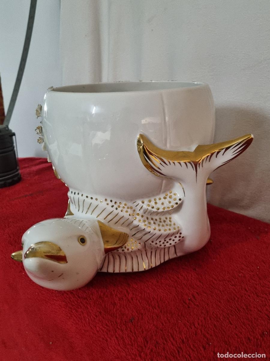 Antig&uuml;edades: CENTRO DE MESA CERAMICA ESMALTADA - Foto 4