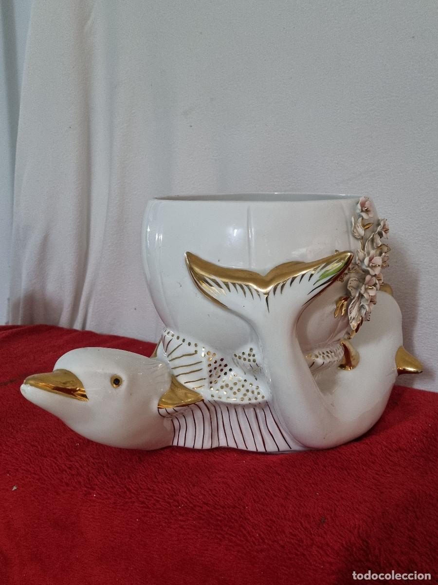 Antig&uuml;edades: CENTRO DE MESA CERAMICA ESMALTADA - Foto 6