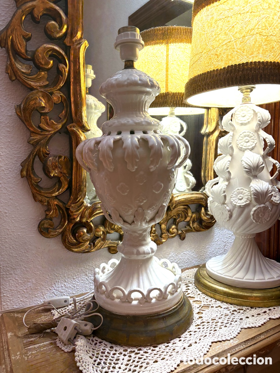 Antig&uuml;edades: L&Aacute;MPARA DE MANISES IMPECABLE - Foto 4