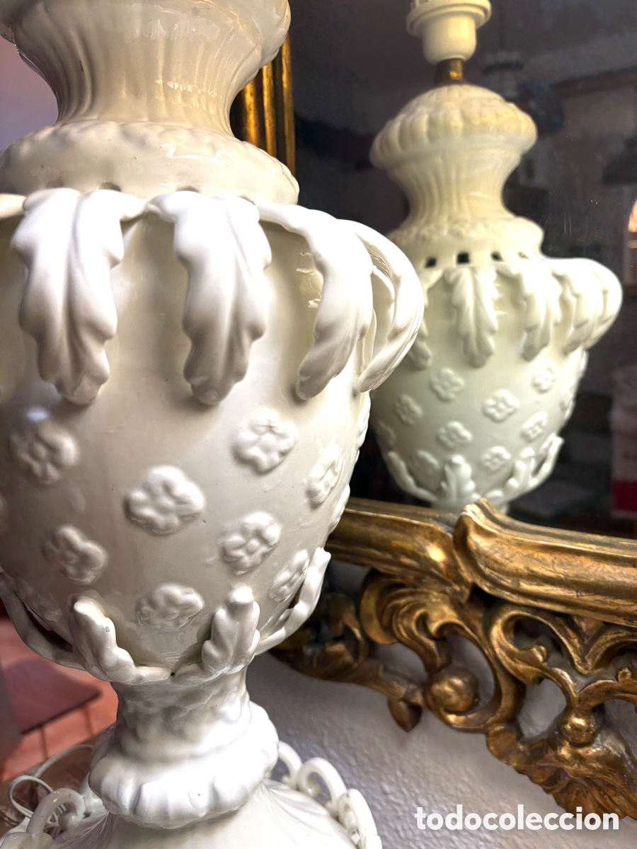 Antig&uuml;edades: L&Aacute;MPARA DE MANISES IMPECABLE - Foto 5