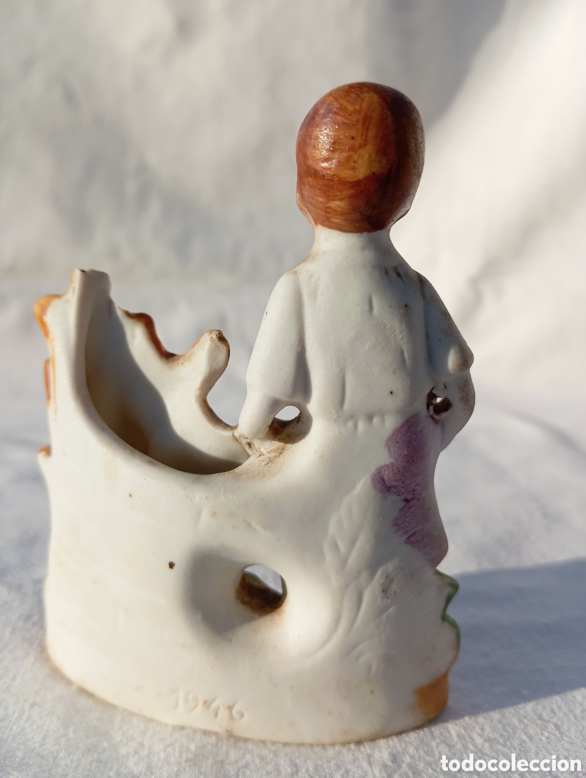 Antig&uuml;edades: Palillero de biscuit - Foto 2