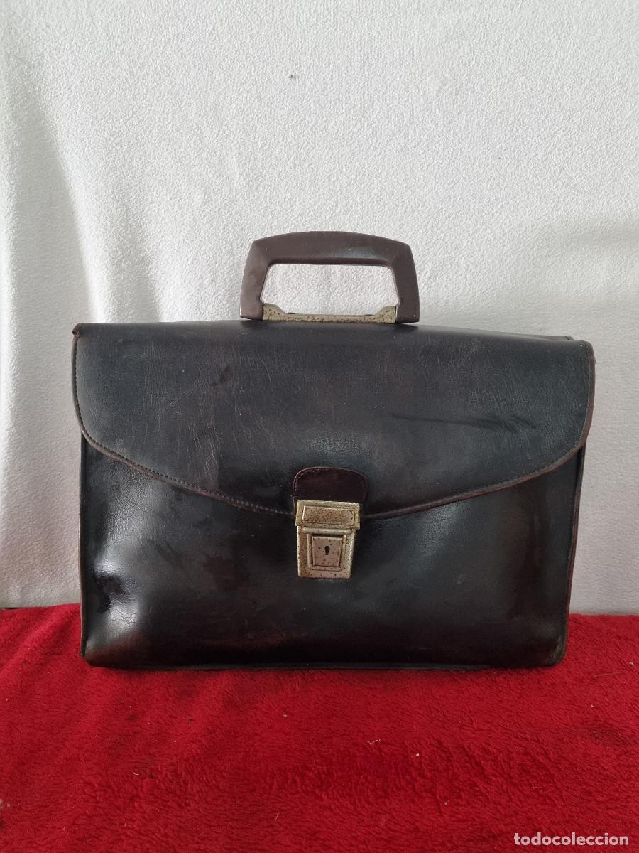 Antig&uuml;edades: ANTIGUO MALETIN EN PIEL - Foto 1