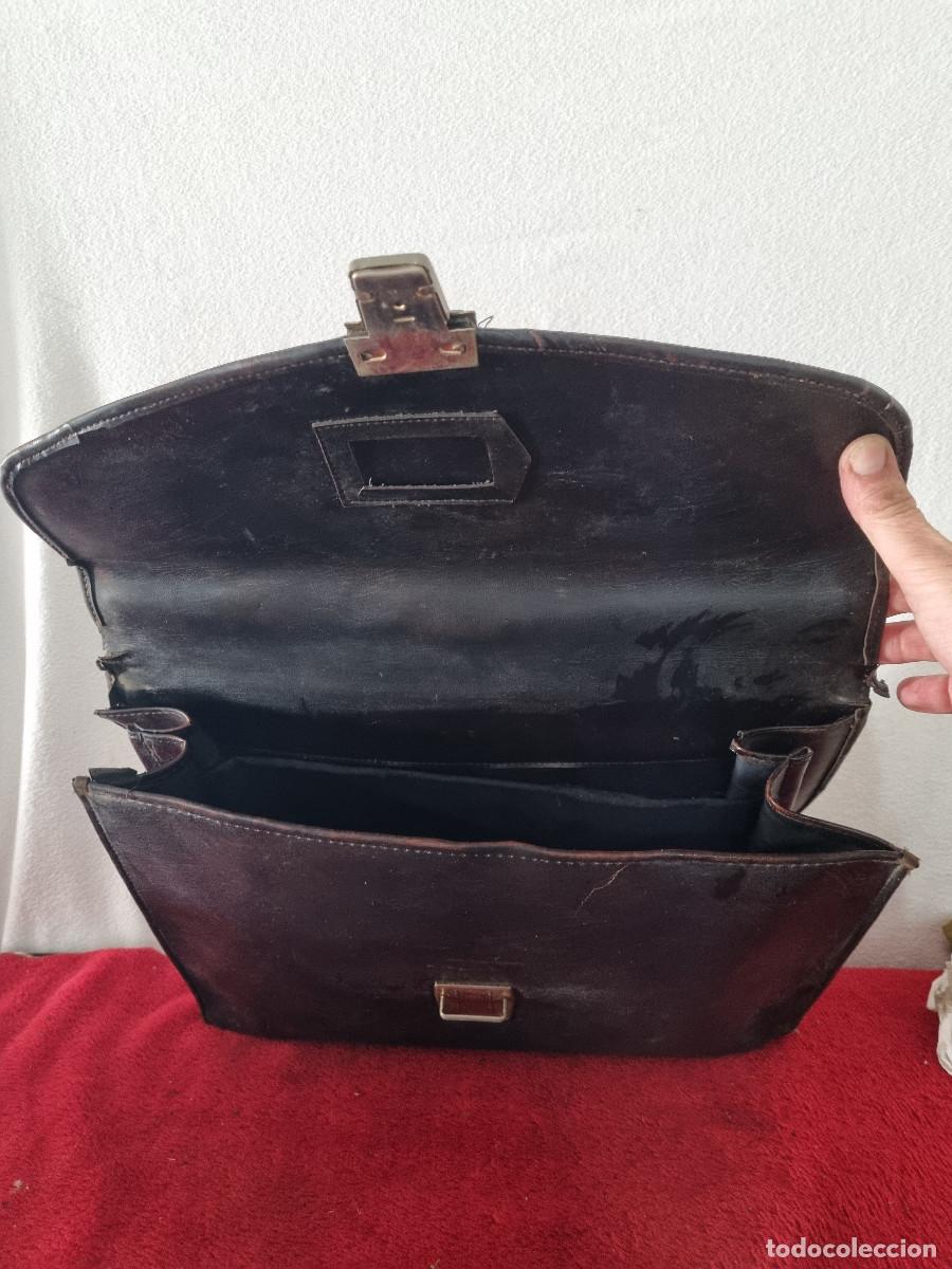 Antig&uuml;edades: ANTIGUO MALETIN EN PIEL - Foto 6