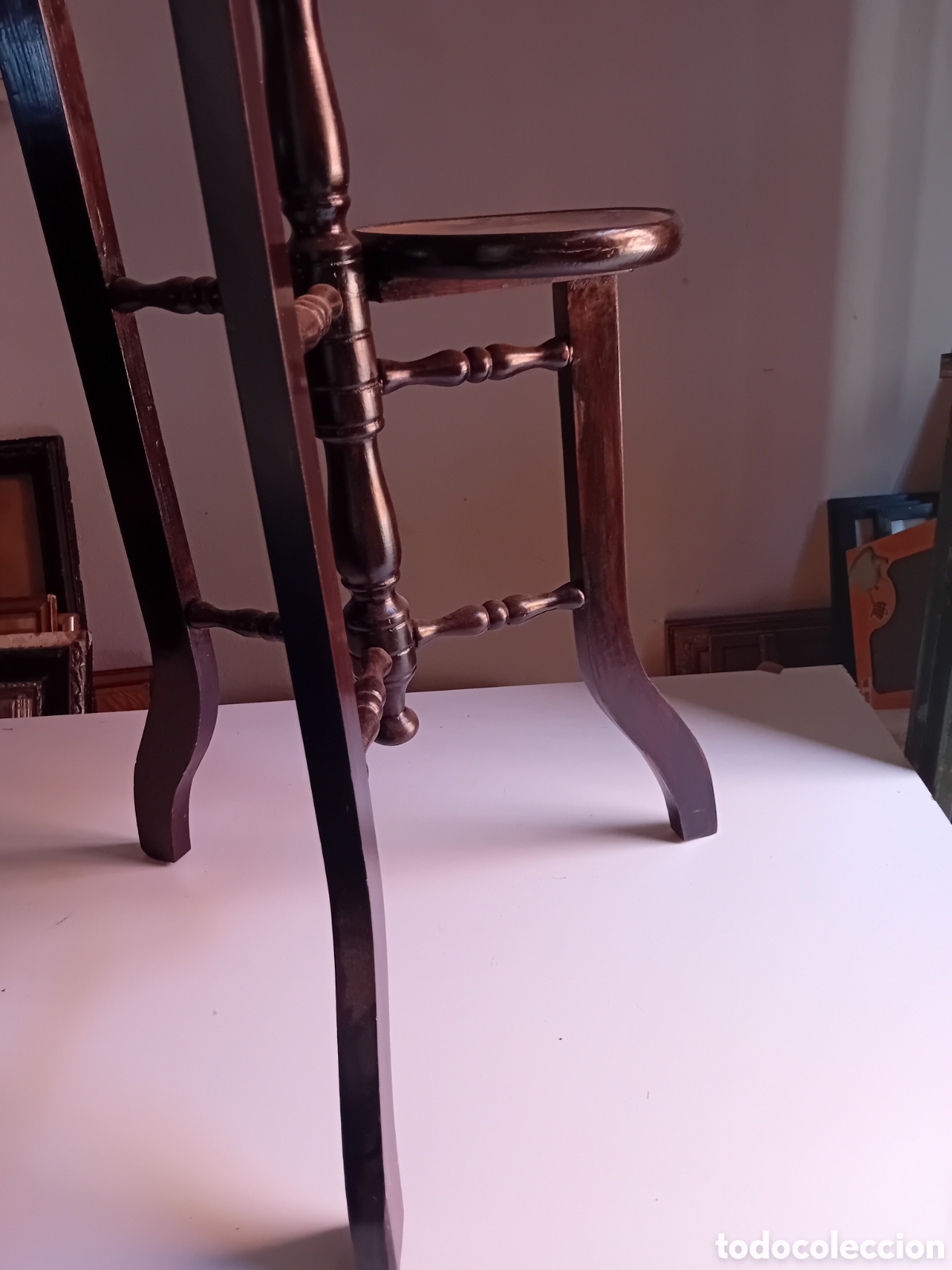 Antig&uuml;edades: Precioso Macetero antiguo madera caoba - Foto 5