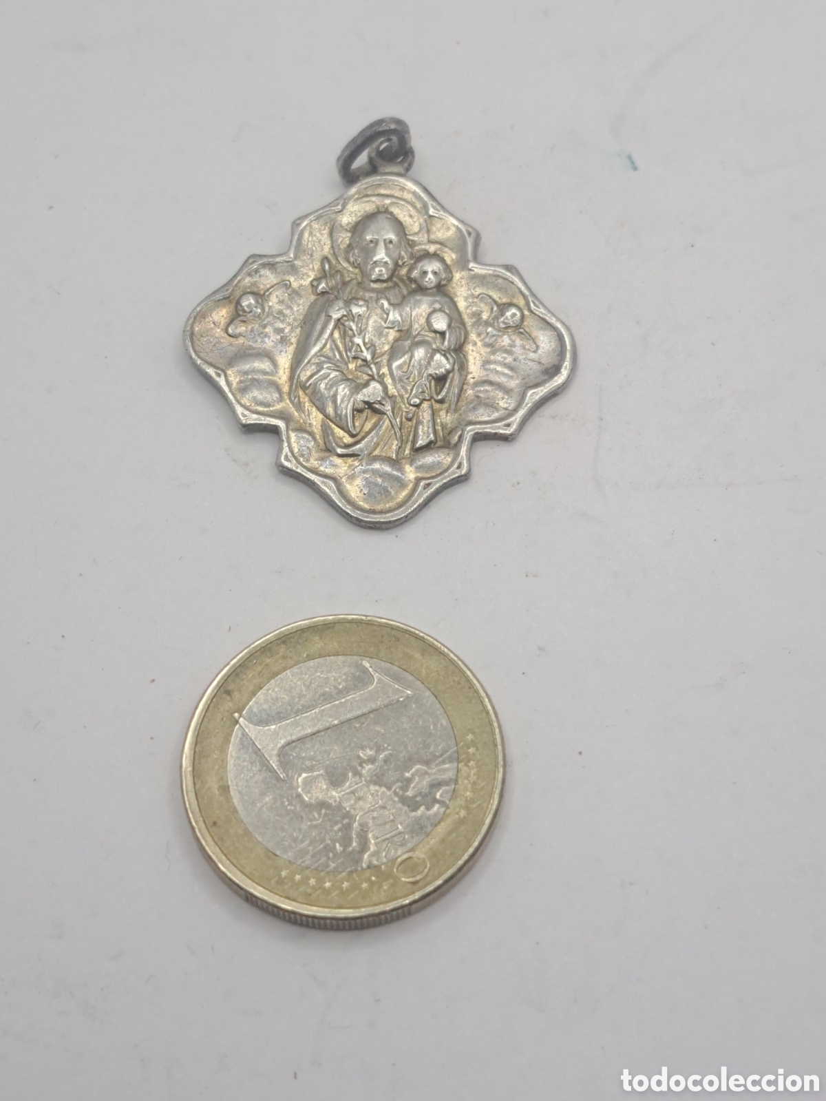 Antig&uuml;edades: Medalla religiosa antigua en plata - Foto 5