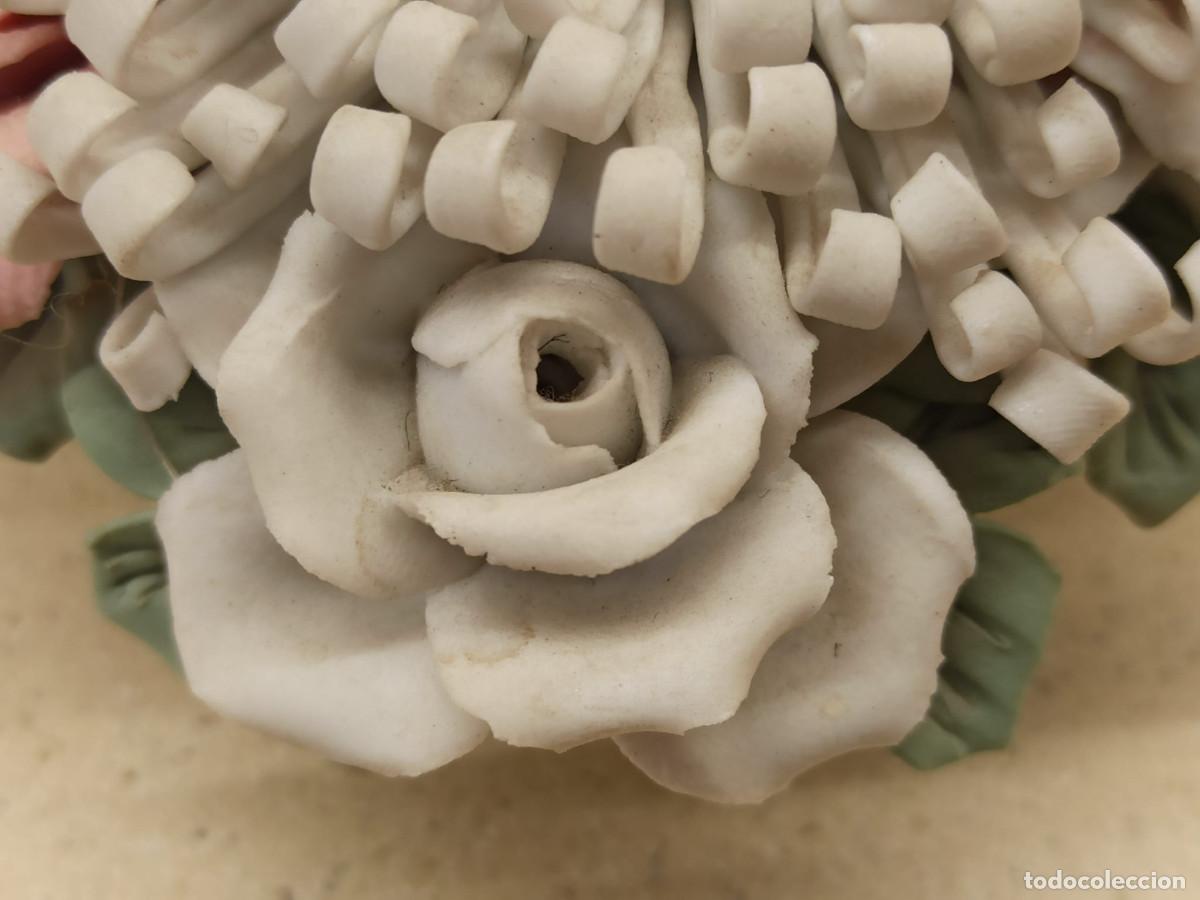 Antig&uuml;edades: CESTA FLORES PORCELANA MATE - Foto 7