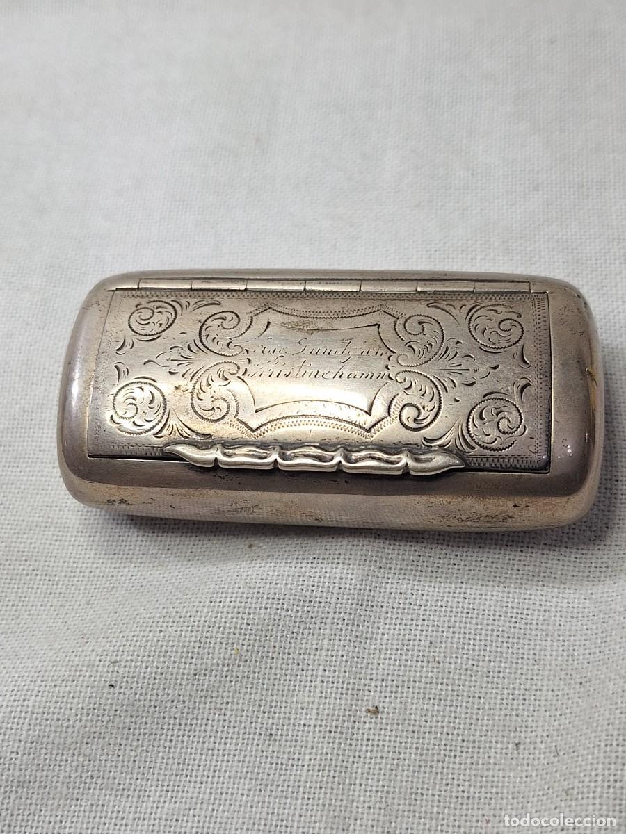 Antig&uuml;edades: Antigua caja de rape de plata. - Foto 1