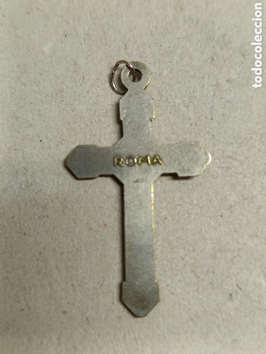 Antig&uuml;edades: CRUZ DE METAL PLATEADO. - Foto 3