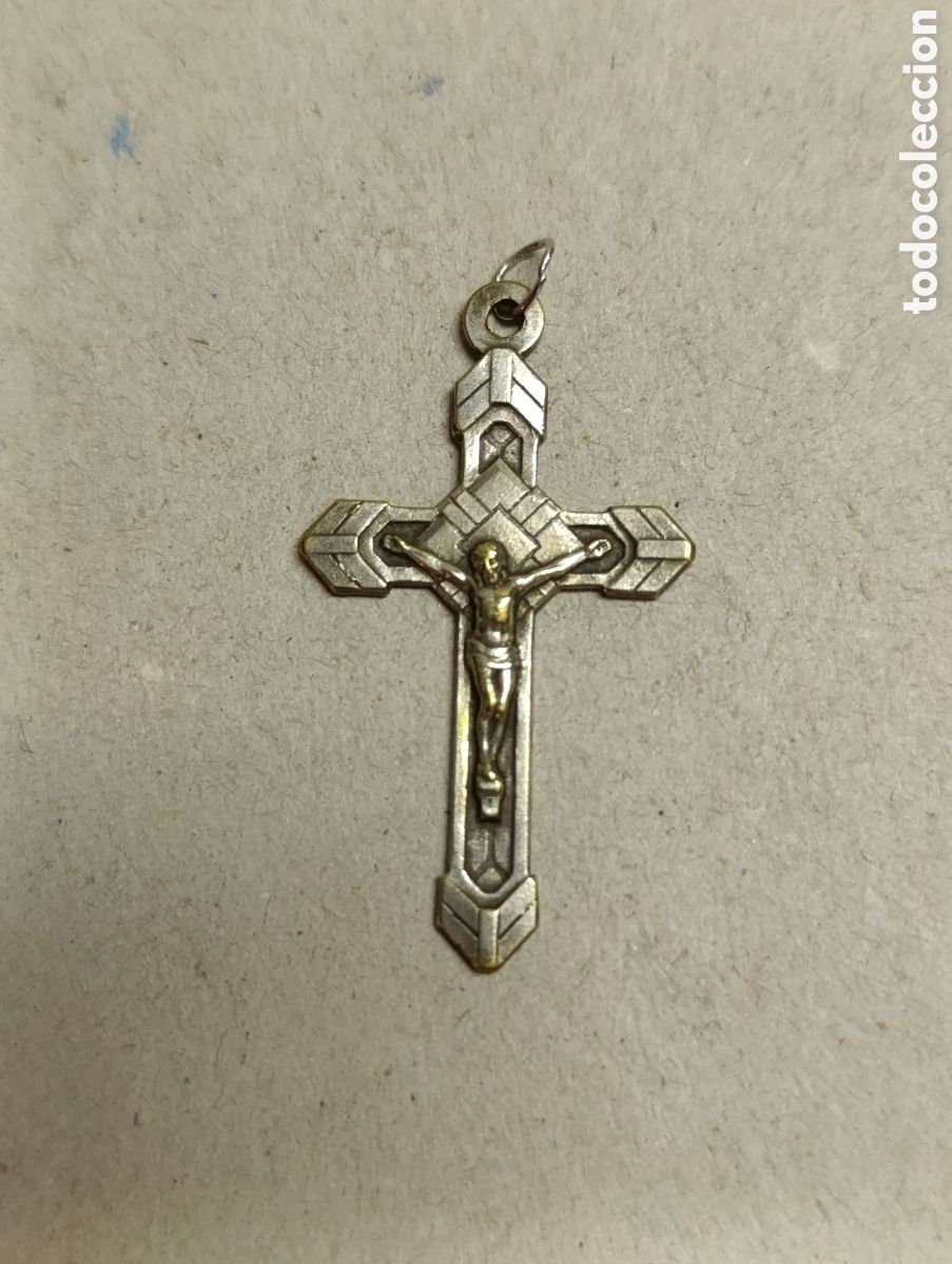 Antig&uuml;edades: CRUZ DE METAL PLATEADO. - Foto 1