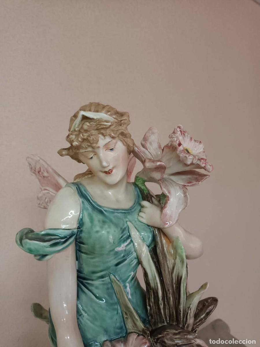 Antig&uuml;edades: D&uacute;o Ninfas de porcelana - Foto 6