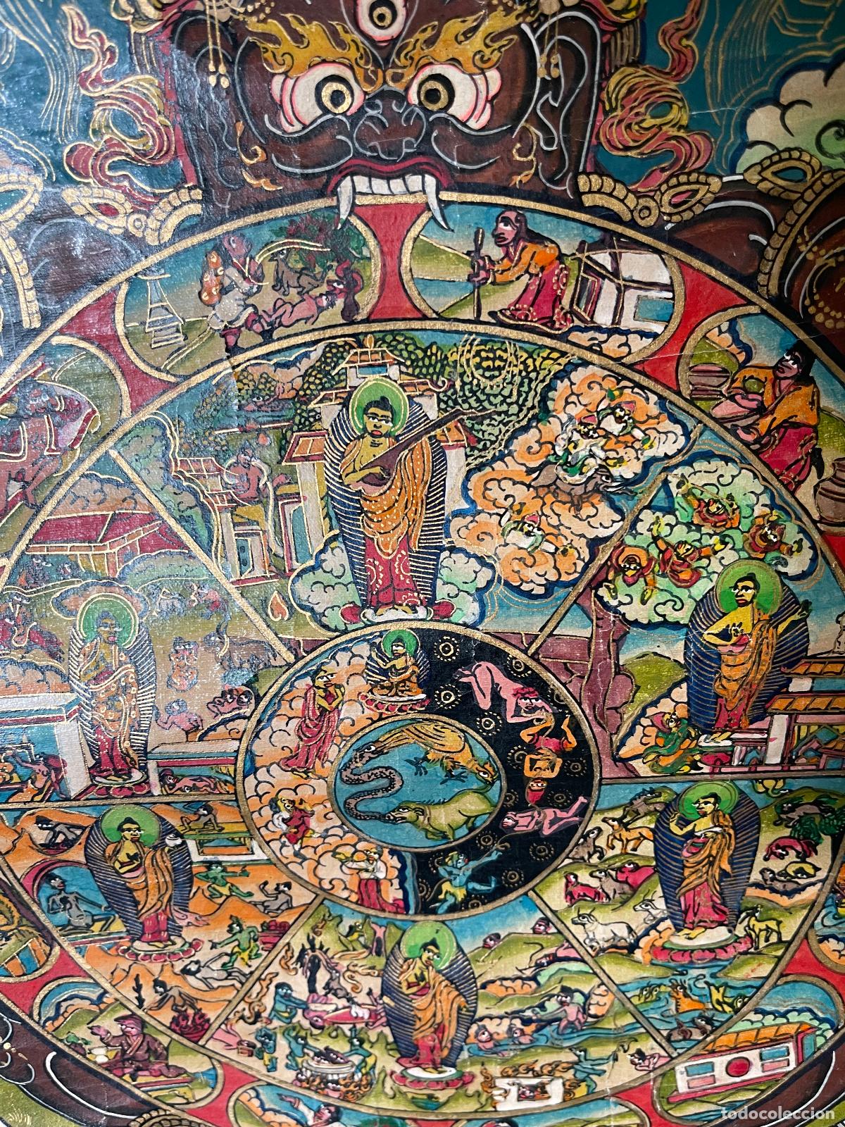 Antig&uuml;edades: tanka original pintado - Foto 2