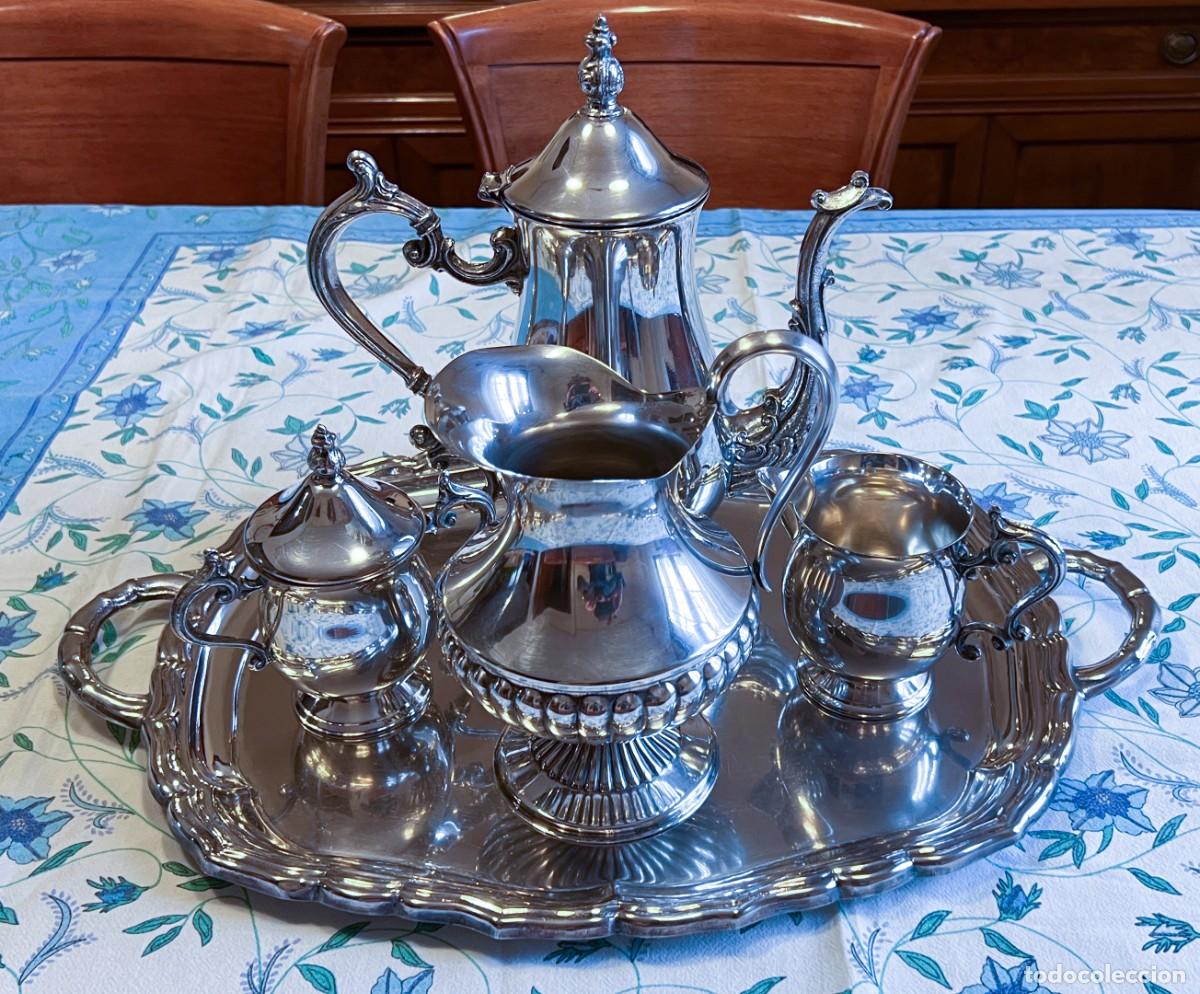 Antig&uuml;edades: Juego de t&eacute; o caf&eacute; de alpaca - Foto 1