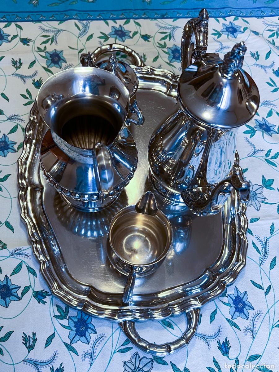 Antig&uuml;edades: Juego de t&eacute; o caf&eacute; de alpaca - Foto 2