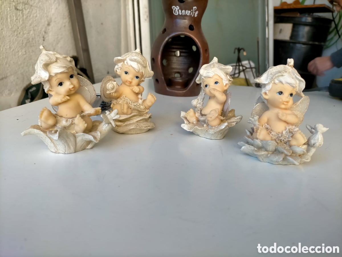 Antig&uuml;edades: ANGELITOS 4 EN RESINA ref JJ - Foto 1