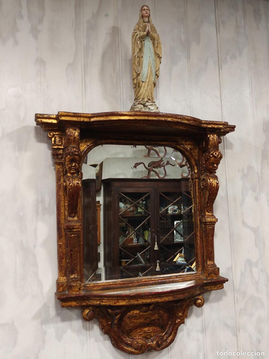Antig&uuml;edades: Espejo m&eacute;nsula Imperio Manises - Foto 1