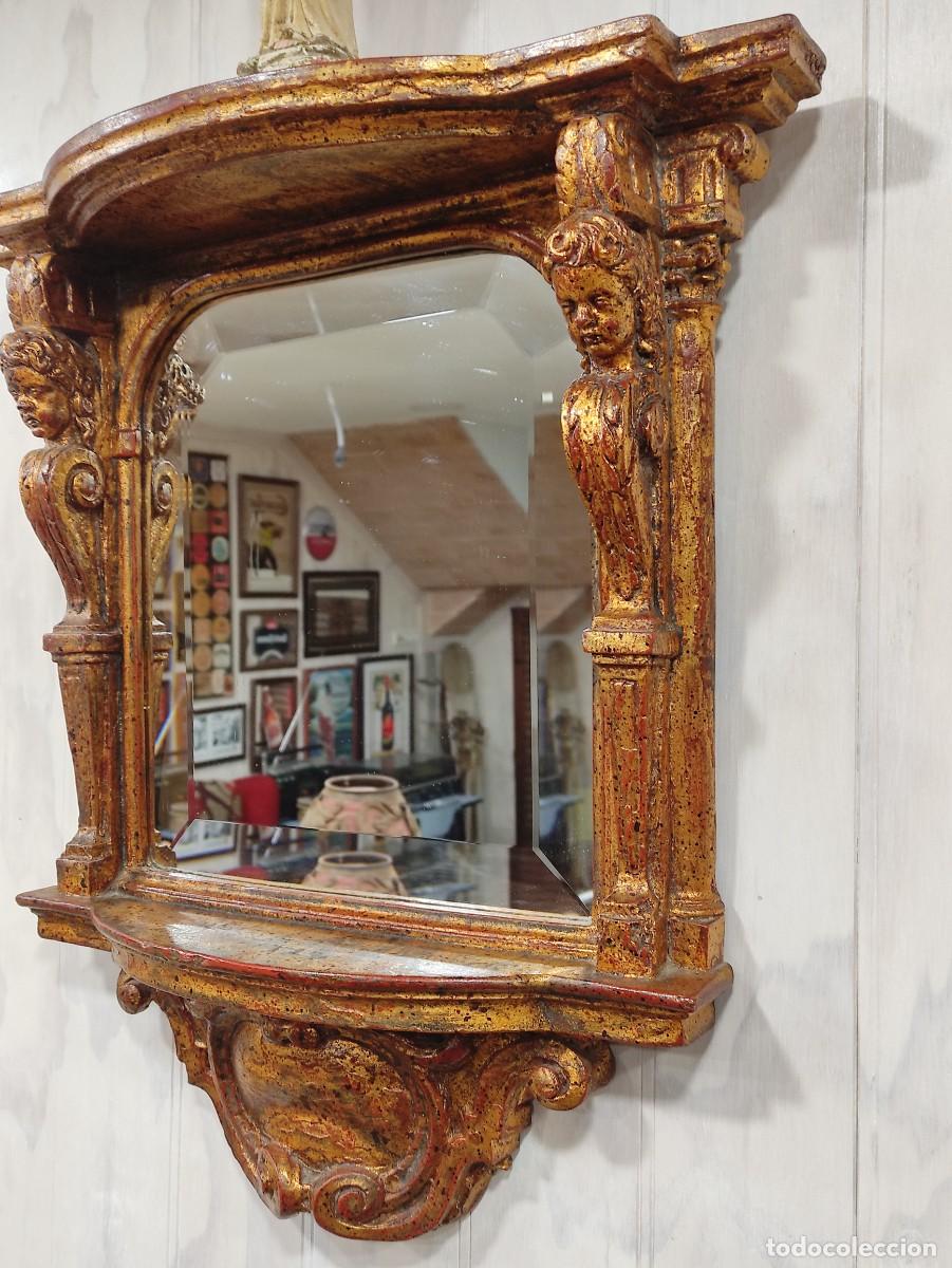 Antig&uuml;edades: Espejo m&eacute;nsula Imperio Manises - Foto 2