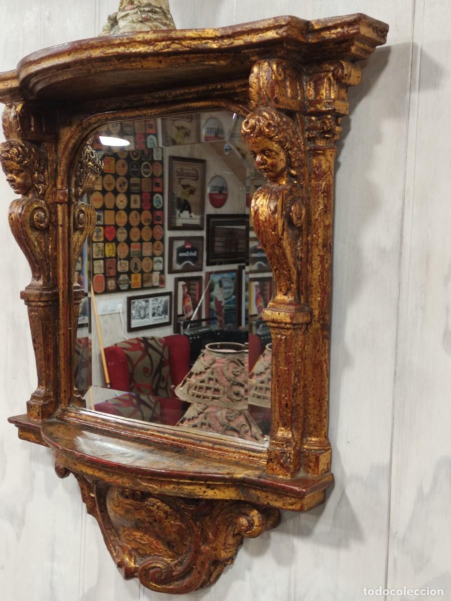 Antig&uuml;edades: Espejo m&eacute;nsula Imperio Manises - Foto 5