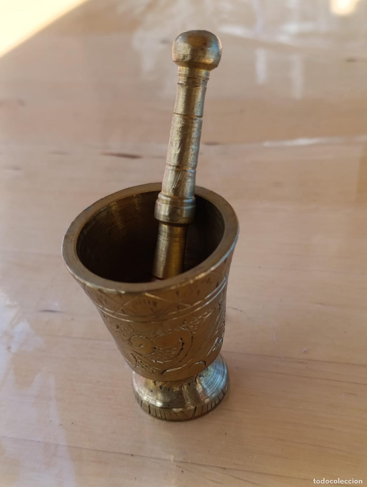 Antig&uuml;edades: Peque&ntilde;o Almirez Mortero en Bronce. - Foto 3