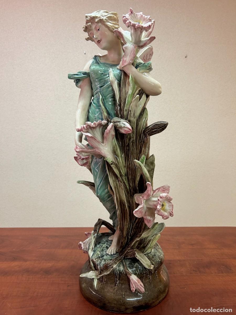 Antig&uuml;edades: D&uacute;o Ninfas de porcelana - Foto 10