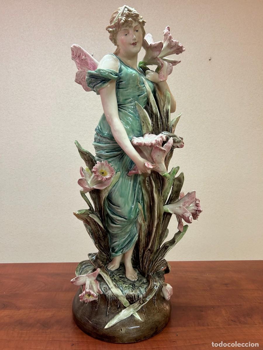 Antig&uuml;edades: D&uacute;o Ninfas de porcelana - Foto 12