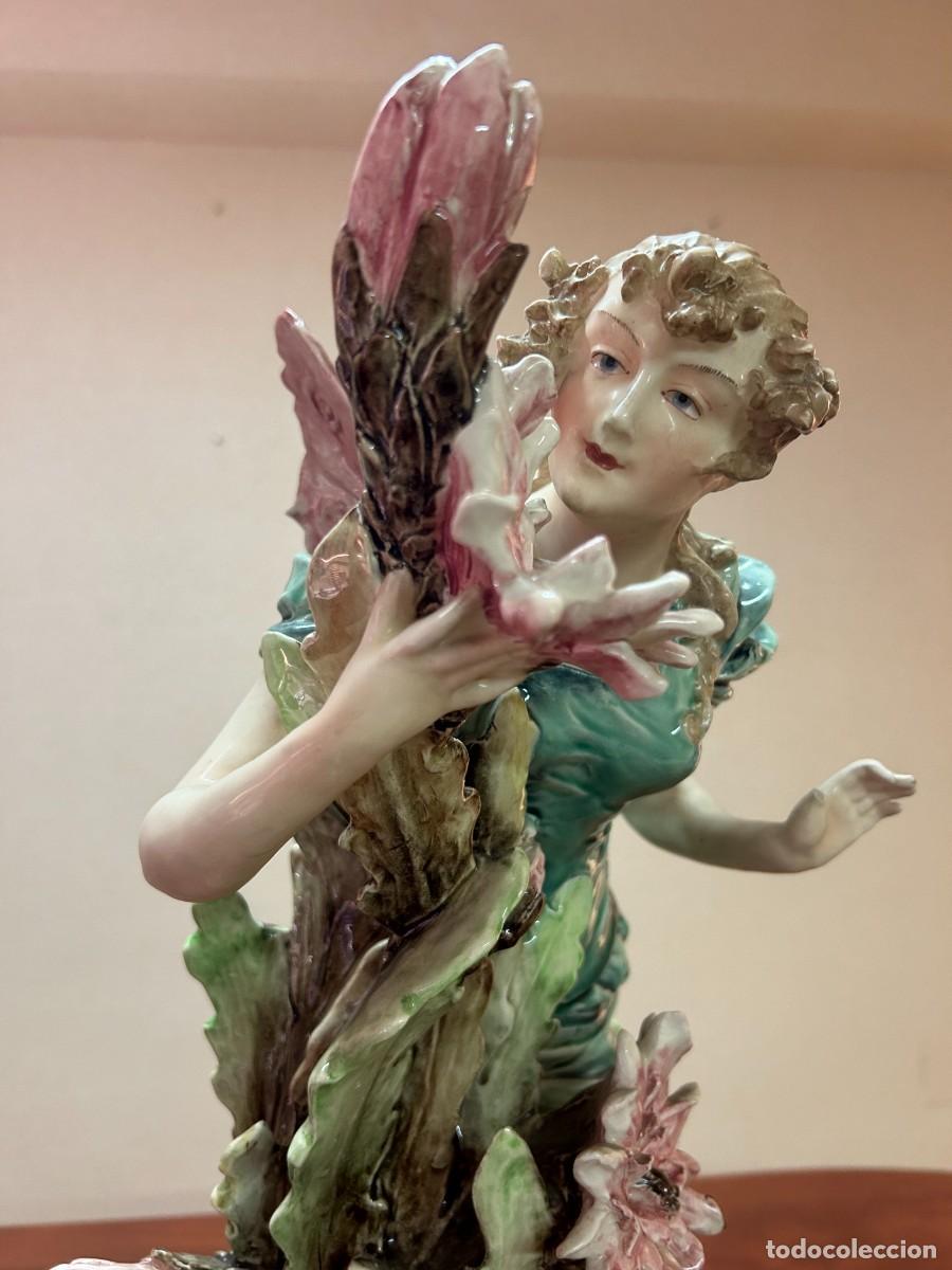 Antig&uuml;edades: D&uacute;o Ninfas de porcelana - Foto 18