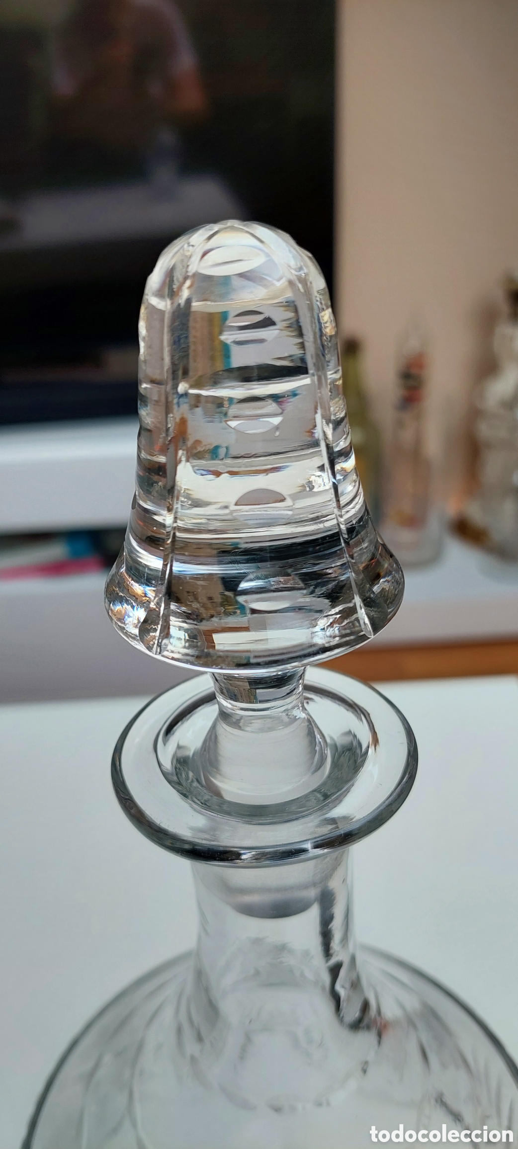 Antig&uuml;edades: Licorera cristal tallado - Foto 3