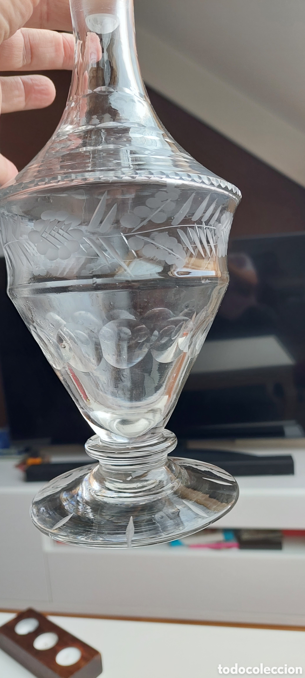 Antig&uuml;edades: Licorera cristal tallado - Foto 7
