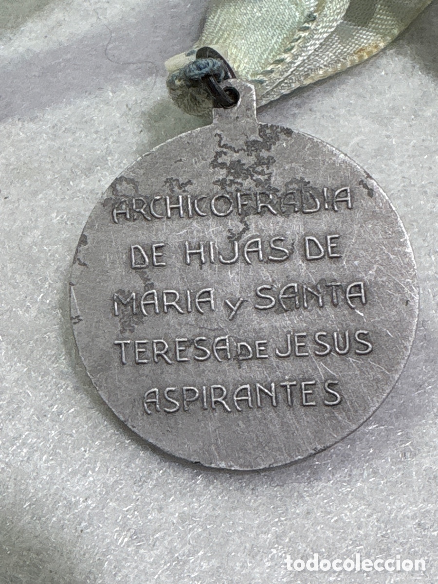 Antig&uuml;edades: Medalla religiosa Ave Mar&iacute;a (L30) - Foto 3