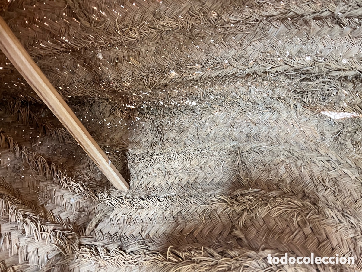 Antig&uuml;edades: Super capazo de esparto - mide en boca ancha 123 cm en recto - Foto 3