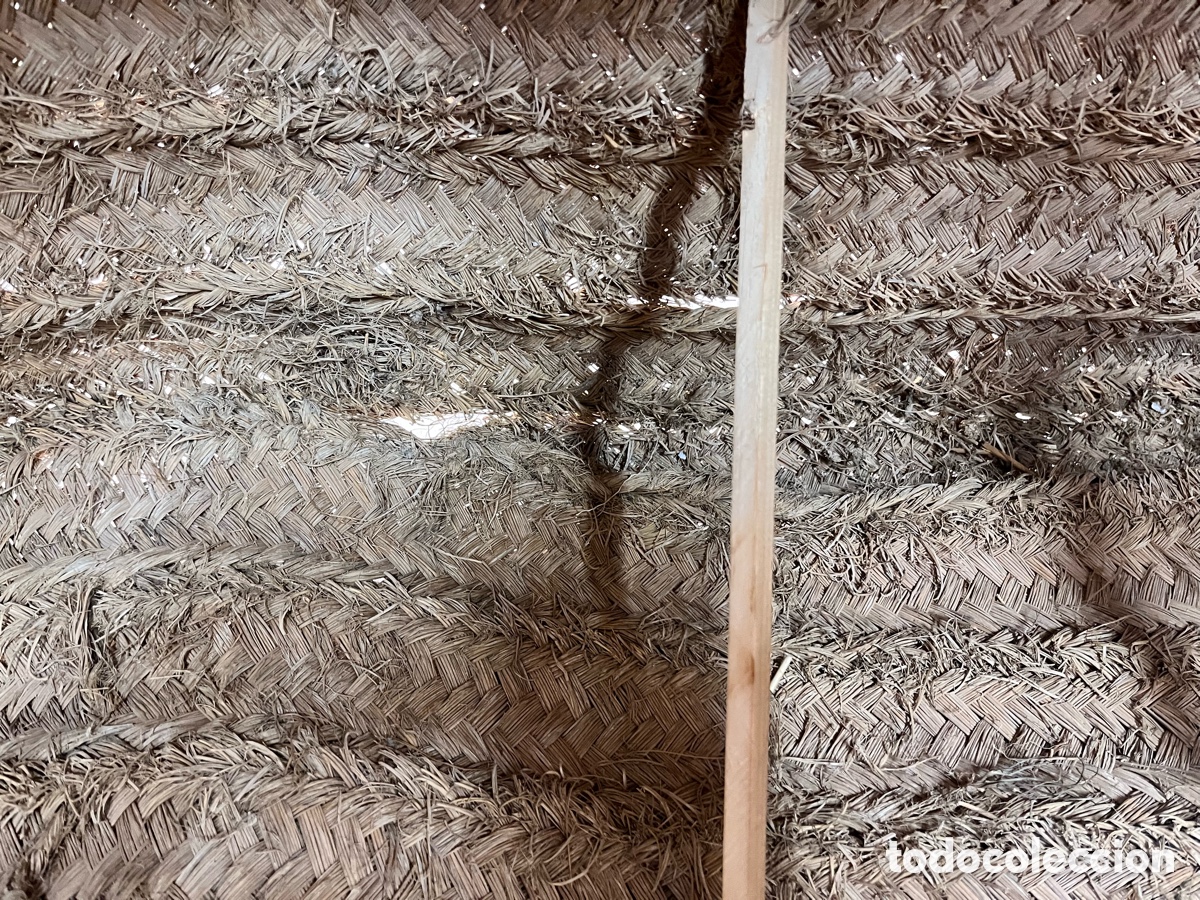 Antig&uuml;edades: Super capazo de esparto - mide en boca ancha 123 cm en recto - Foto 4